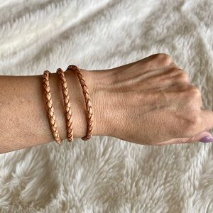 Tan leather wrap bracelet